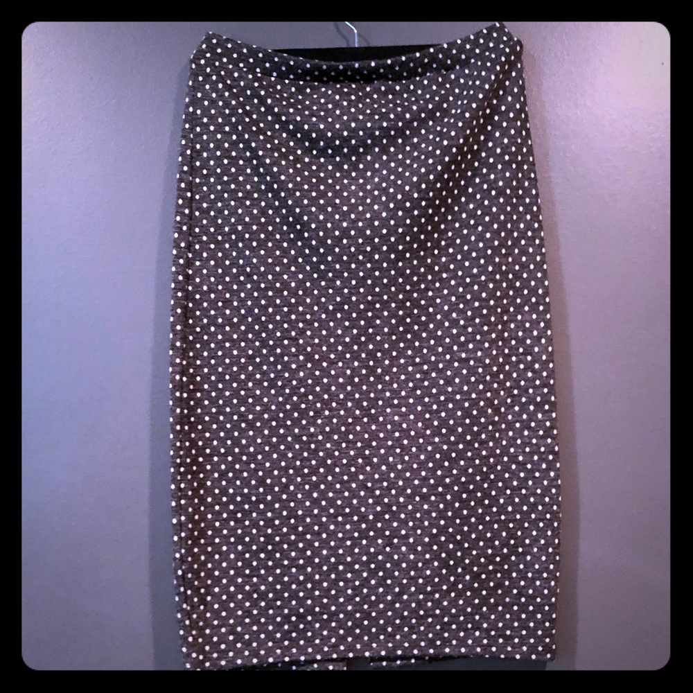 Polka dot pencil skirt